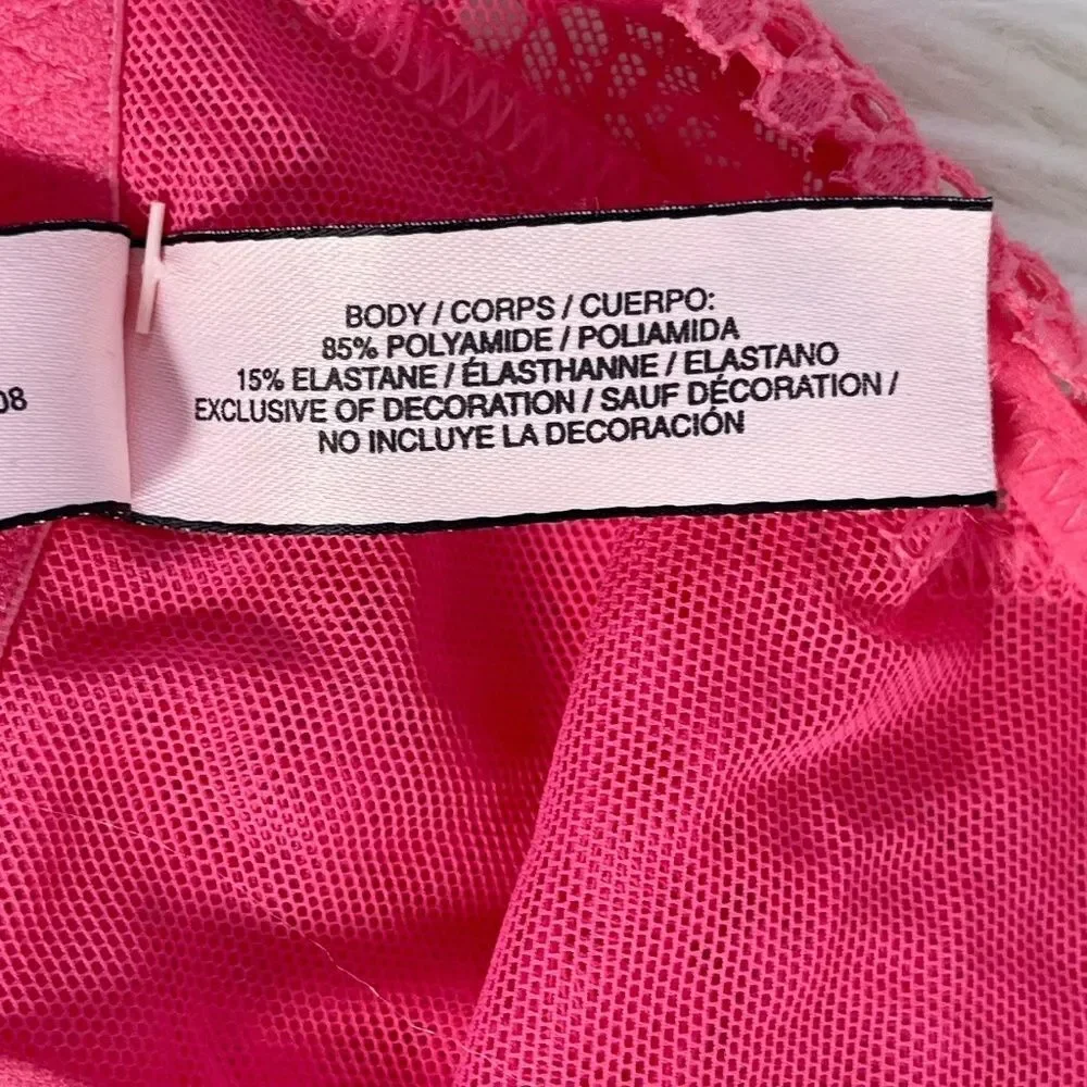 Victoria's Secret NWOT Pink Eyelet‎ Lace Bralette Sz M